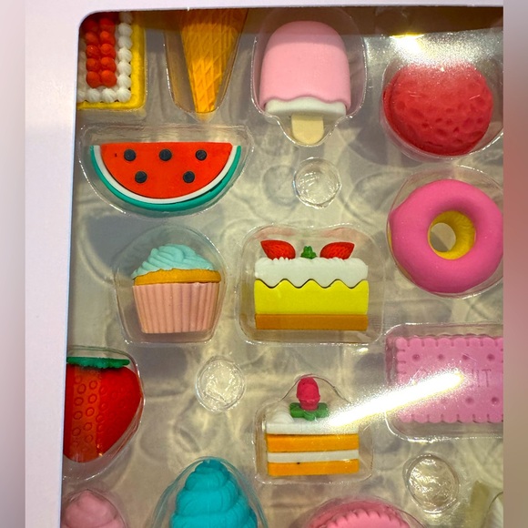 Smile 24 piece Assorted Mini Baked Goods and Snacks Erasers NIB - Picture 5 of 8